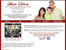 Tablet Screenshot of hairforceclinton.com